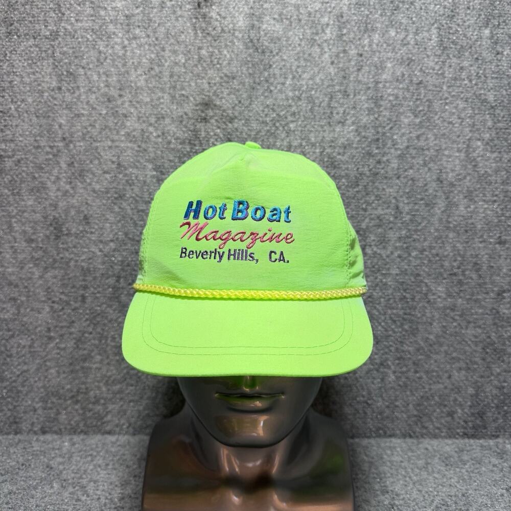 Vintage 1980’s Hot Boat Magazine Beverley Hills, CA. Rope Trucker Hat Nylon Rare